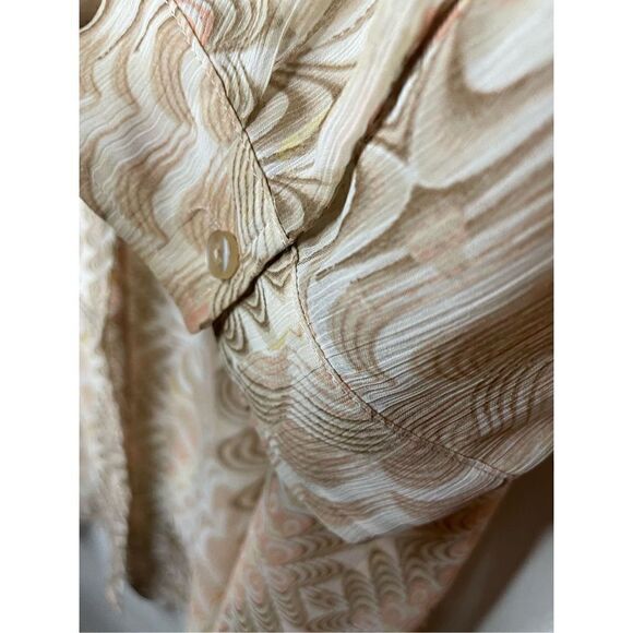 Chicos Sheer Long Sleeve Long Line Tunic Size 4 - Picture 8 of 14